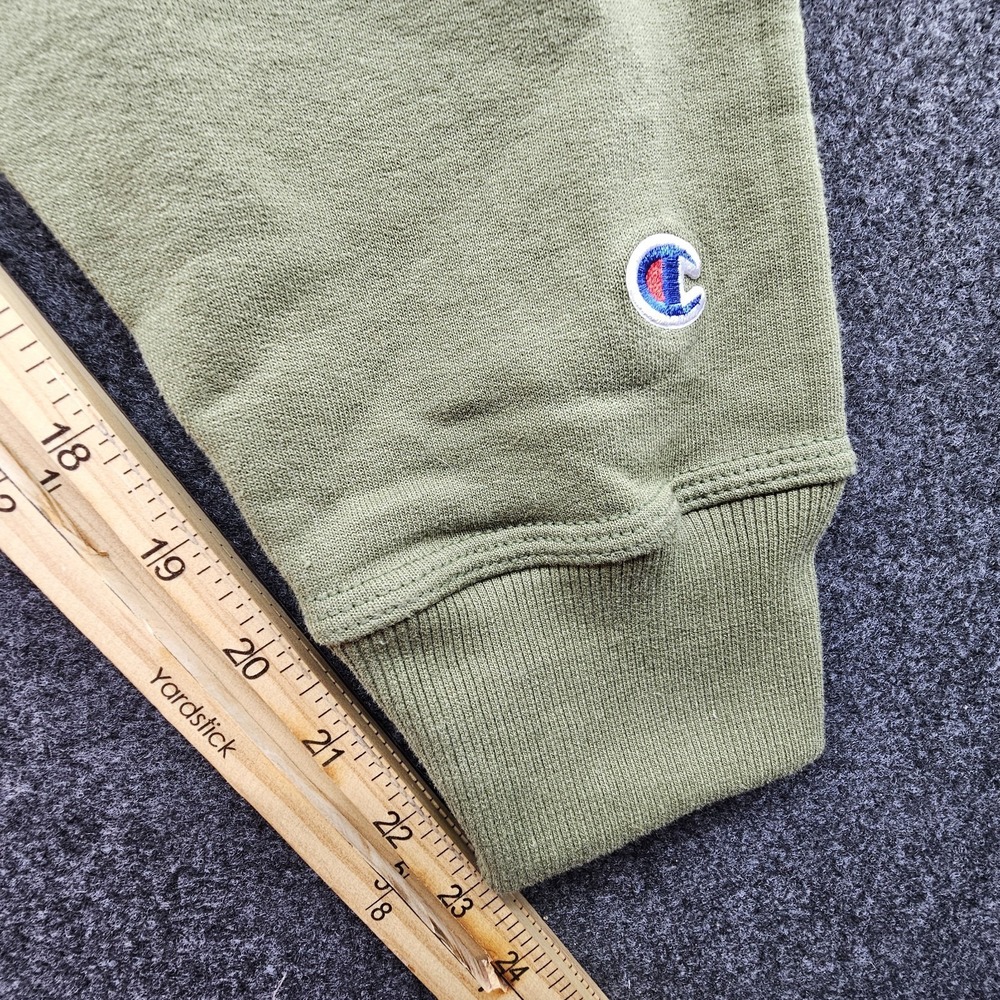 Champion Men's Powerblend Fleece Crew Neck Sweatshirt Color Olive Green Xl - Picture 6 of 9
